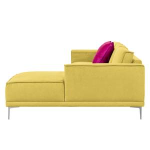 Ecksofa Grapefield Webstoff Lemon - Longchair davorstehend rechts