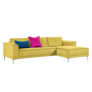 Ecksofa Grapefield Webstoff Lemon - Longchair davorstehend rechts