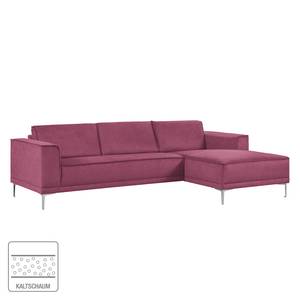 Ecksofa Grapefield Webstoff Lipstick Pink - Longchair davorstehend rechts