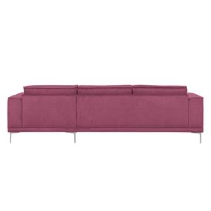 Ecksofa Grapefield Webstoff Lipstick Pink - Longchair davorstehend rechts