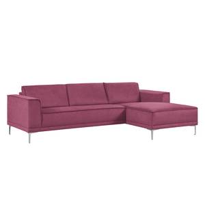 Ecksofa Grapefield Webstoff Lipstick Pink - Longchair davorstehend rechts