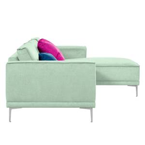 Ecksofa Grapefield Webstoff Mint - Longchair davorstehend rechts