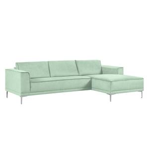 Ecksofa Grapefield Webstoff Mint - Longchair davorstehend rechts