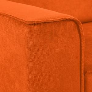 Canapé d'angle Grapefield Tissu - Orange - Méridienne courte à droite (vue de face)