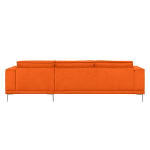 Ecksofa Grapefield Webstoff Orange - Longchair davorstehend rechts