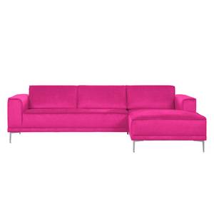 Ecksofa Grapefield Webstoff Pink - Longchair davorstehend rechts