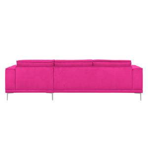 Ecksofa Grapefield Webstoff Pink - Longchair davorstehend rechts