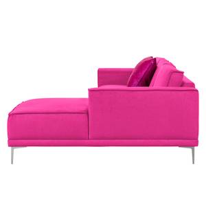 Ecksofa Grapefield Webstoff Pink - Longchair davorstehend rechts