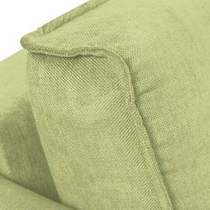Ecksofa Grapefield Webstoff Pistaziengrün - Longchair davorstehend rechts