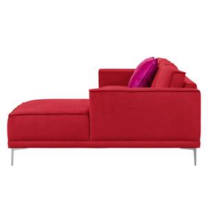 Ecksofa Grapefield Webstoff Rot - Longchair davorstehend rechts