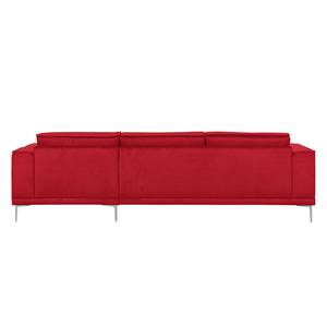 Ecksofa Grapefield Webstoff Rot - Longchair davorstehend rechts