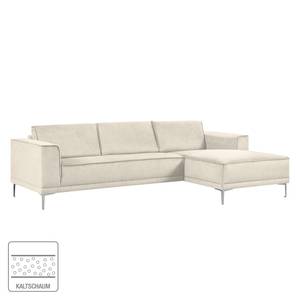 Ecksofa Grapefield Webstoff Sand - Longchair davorstehend rechts