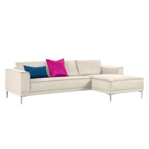 Ecksofa Grapefield Webstoff Sand - Longchair davorstehend rechts