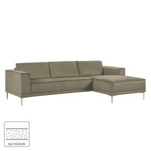 Ecksofa Grapefield Webstoff Taupe - Longchair davorstehend rechts