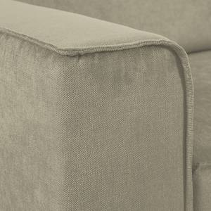 Ecksofa Grapefield Webstoff Warmes Beige - Longchair davorstehend rechts