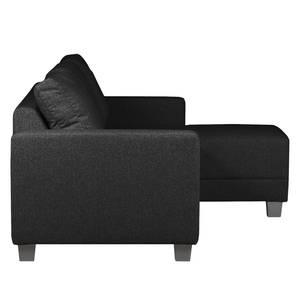 Ecksofa Greenwood I Webstoff Anthrazit - Longchair davorstehend rechts