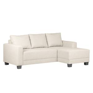 Ecksofa Greenwood I Webstoff Hellbeige - Longchair davorstehend rechts