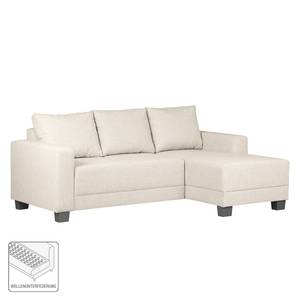 Hoekbank Greenwood I geweven stof Licht beige - Longchair vooraanzicht rechts