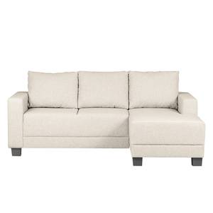 Ecksofa Greenwood I Webstoff Hellbeige - Longchair davorstehend rechts