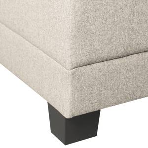 Hoekbank Greenwood I geweven stof Licht beige - Longchair vooraanzicht rechts