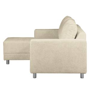 Ecksofa Greenwood II Webstoff Creme - Longchair davorstehend links