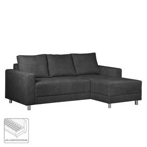 Ecksofa Greenwood II Webstoff Anthrazit - Longchair davorstehend rechts