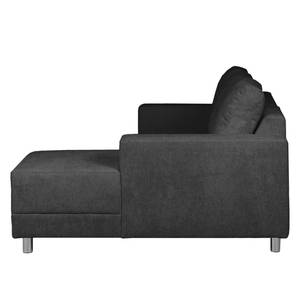 Ecksofa Greenwood II Webstoff Anthrazit - Longchair davorstehend rechts