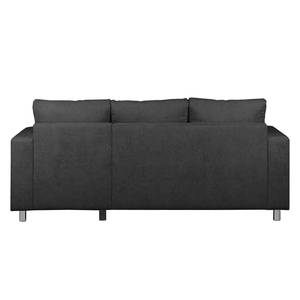 Ecksofa Greenwood II Webstoff Anthrazit - Longchair davorstehend rechts