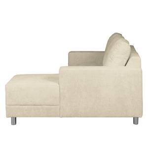 Ecksofa Greenwood II Webstoff Creme - Longchair davorstehend rechts