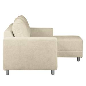 Ecksofa Greenwood II Webstoff Creme - Longchair davorstehend rechts