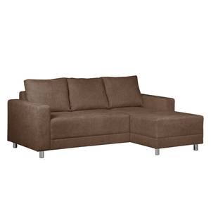 Ecksofa Greenwood II Webstoff Nougat - Longchair davorstehend rechts