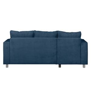 Ecksofa Greenwood III Cord Meerblau - Longchair davorstehend links