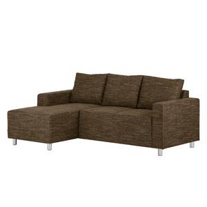 Ecksofa Greenwood Strukturstoff - Strukturstoff Lawan: Braun - Longchair davorstehend links