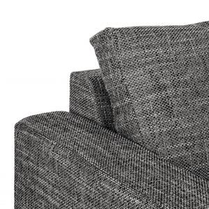 Ecksofa Greenwood Strukturstoff Lawan: Schwarz - Longchair davorstehend links