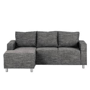 Ecksofa Greenwood Strukturstoff - Strukturstoff Lawan: Schwarz - Longchair davorstehend links