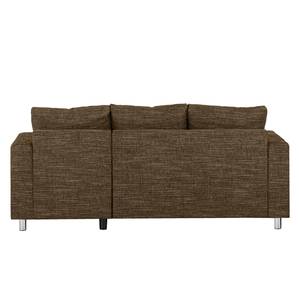 Ecksofa Greenwood Strukturstoff Lawan: Braun - Longchair davorstehend rechts