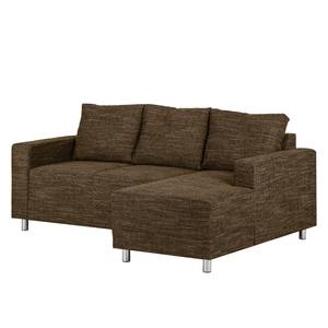 Ecksofa Greenwood Strukturstoff Lawan: Braun - Longchair davorstehend rechts