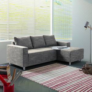 Ecksofa Greenwood Strukturstoff - Strukturstoff Lawan: Grau - Longchair davorstehend rechts