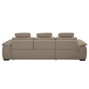 Ecksofa Halsey Strukturstoff - Cappuccino - Longchair davorstehend links