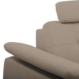 Ecksofa Halsey Strukturstoff - Cappuccino - Longchair davorstehend links