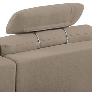 Ecksofa Halsey Strukturstoff - Cappuccino - Longchair davorstehend links