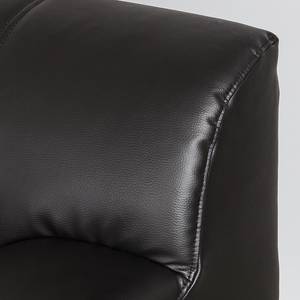 Ecksofa Hampton mit/ohne Schlaffunktion Kunstleder Schwarz - Longchair davorstehend links