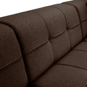 Ecksofa Healy Filz - Espresso - Longchair davorstehend rechts - Ohne Hocker