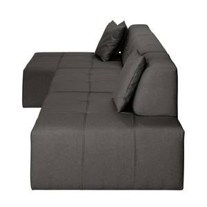 Ecksofa Healy Filz - Dunkelgrau - Longchair davorstehend links - Ohne Hocker