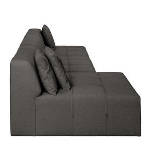 Ecksofa Healy Filz - Dunkelgrau - Longchair davorstehend links - Ohne Hocker