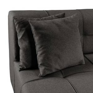 Ecksofa Healy Filz - Dunkelgrau - Longchair davorstehend links - Ohne Hocker