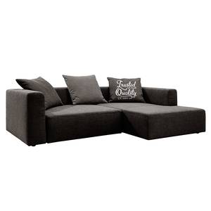 Hoekbank Heaven Casual Stof TCU: 4 vintage brown - Longchair vooraanzicht rechts - Geen functie