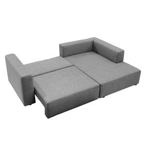 Ecksofa Heaven Casual Webstoff Stoff TBO: 29 moody grey - Longchair davorstehend rechts - Schlaffunktion - Bettkasten