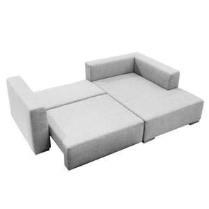 Ecksofa Heaven Casual Webstoff Stoff TCU: 9 light grey - Longchair davorstehend rechts - Schlaffunktion - Bettkasten