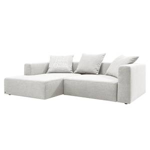 Ecksofa Heaven Casual Webstoff Stoff TCU: 0 pure white - Longchair davorstehend links - Schlaffunktion - Bettkasten